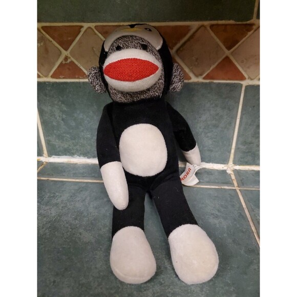 Sock Monkey Aurora People Pals Black Penguin Plush 13" Stuffed Animal Toy - Picture 1 of 3